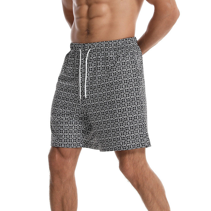 Herren Badeshorts mit modernem grafischem Muster Aliams