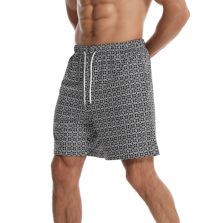 Herren Badeshorts mit modernem grafischem Muster Aliams