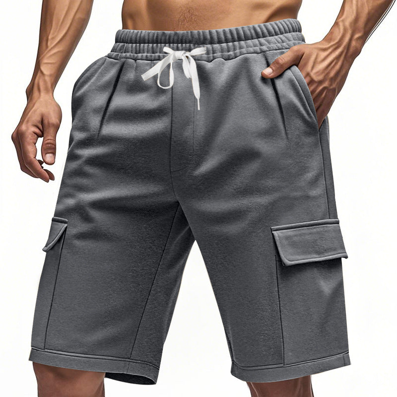 Herren bequeme Cargo-Shorts mit elastischem Bund und praktischen Taschen Aliams