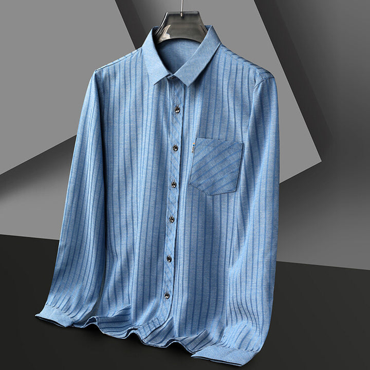 Herren stilvolles Slim-Fit Langarmhemd mit strukturiertem Design Aliams