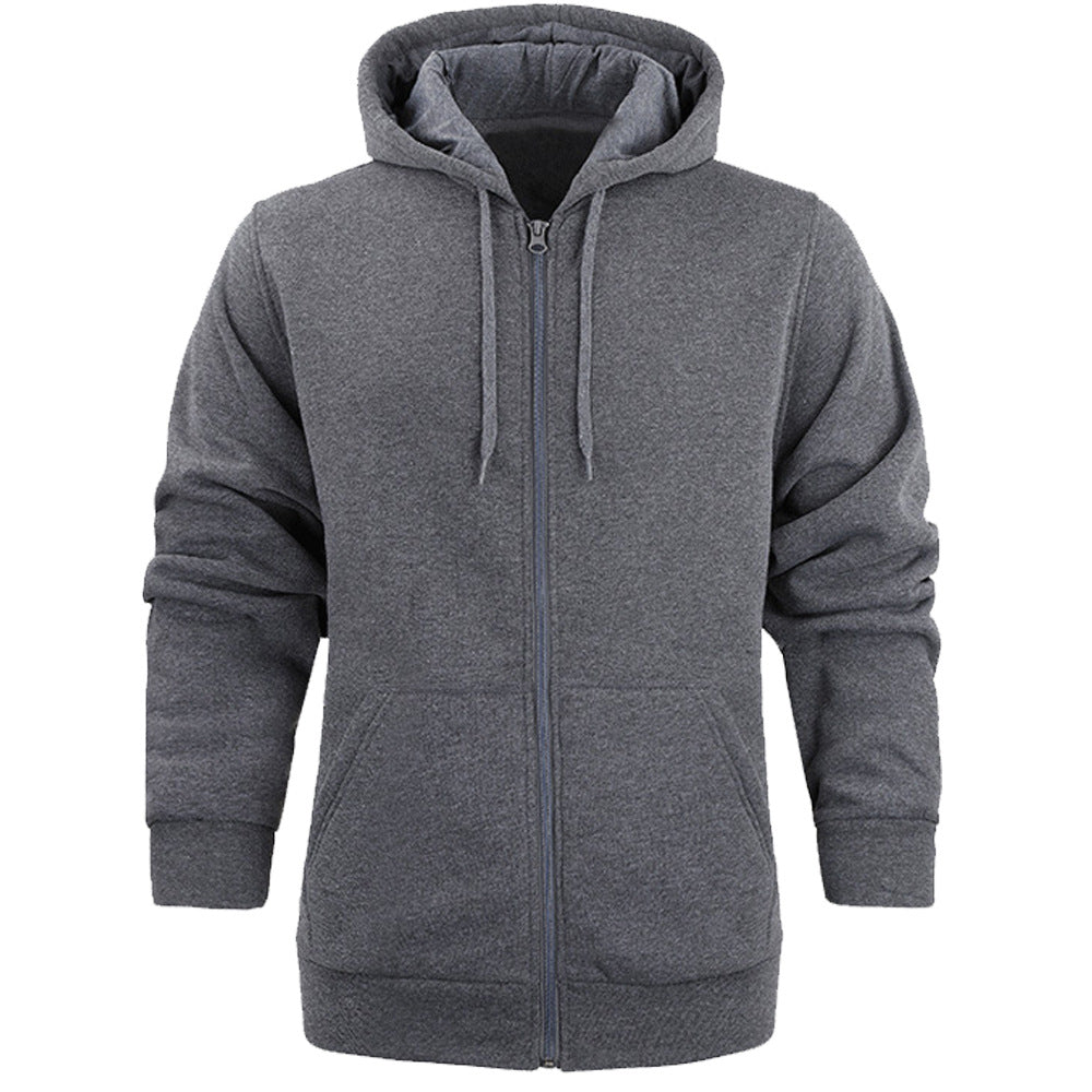 Herren Kapuzensweatshirt mit durchgehendem Reißverschluss und praktischen Taschen Aliams