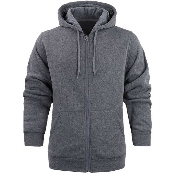 Herren Kapuzensweatshirt mit durchgehendem Reißverschluss und praktischen Taschen Aliams