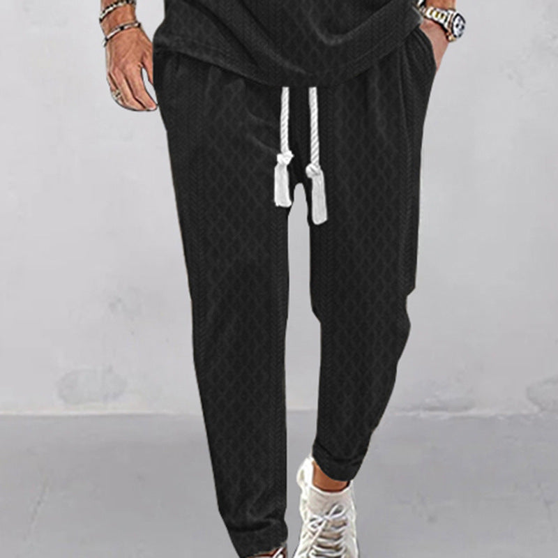 Herren Sportliche Freizeithose mit elastischem Bund und seitlichem Kordelzug Aliams