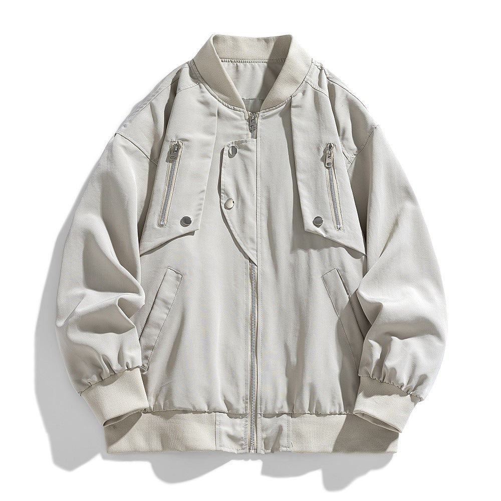 Herren urbane Bomberjacke mit kreativem Design und funktionalen Taschen Aliams