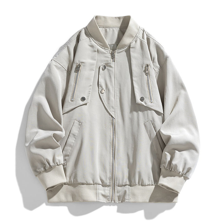 Herren urbane Bomberjacke mit kreativem Design und funktionalen Taschen Aliams