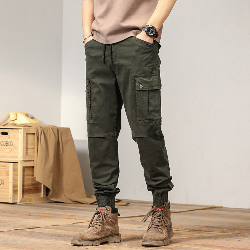 Herren Cargo-Hose mit multifunktionalen Taschen und elastischem Abschluss Aliams