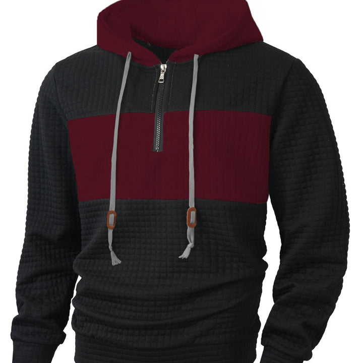 Herren Hoodie mit 1/4-Reißverschluss und strukturiertem Design Aliams