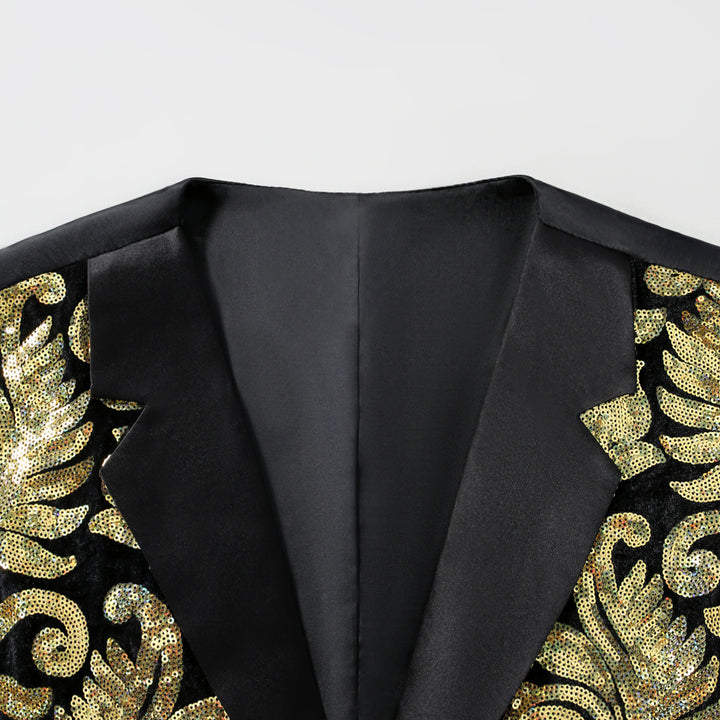 Herren schimmernde festliche Weste mit floralen Mustern Aliams