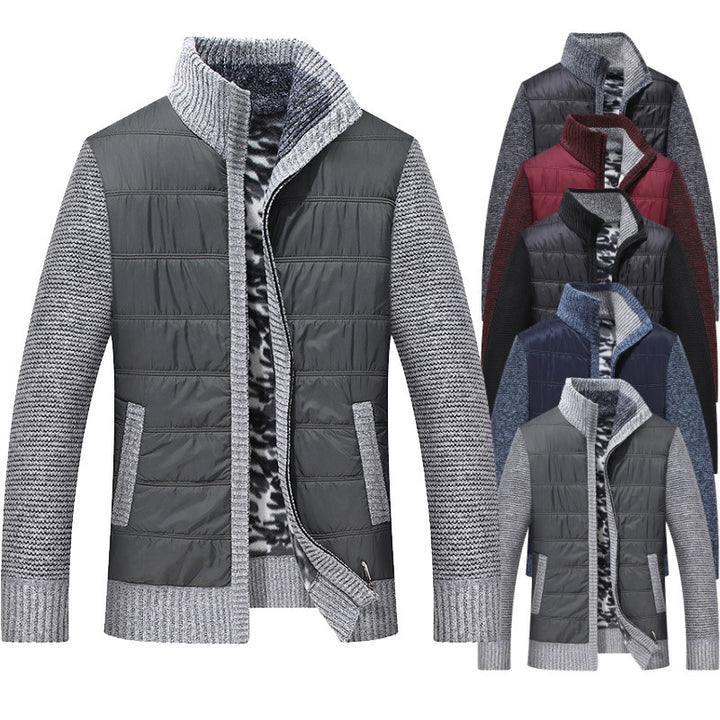 Herren Steppjacke mit hohem Kragen und gefütterten Ärmeln Aliams