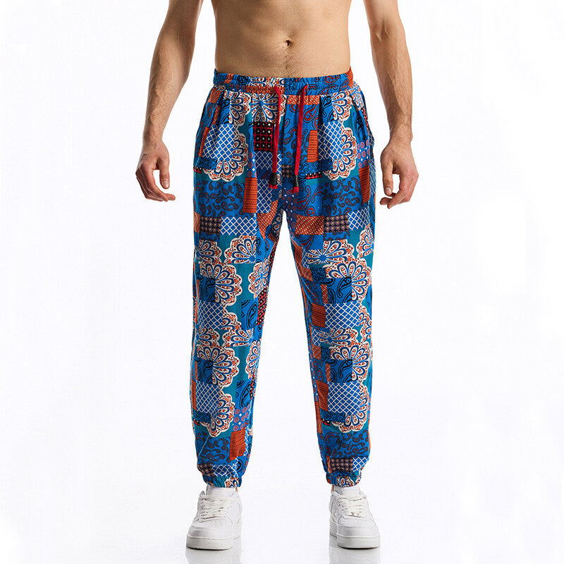 Herren Jogginghose mit modernem Patchwork-Design Aliams