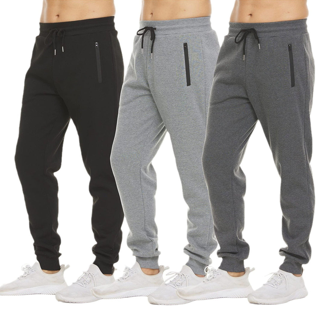 Herren bequeme Sport-Jogginghose mit seitlichen Reißverschlusstaschen Aliams