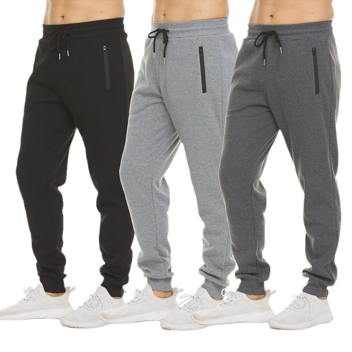 Herren bequeme Sport-Jogginghose mit seitlichen Reißverschlusstaschen Aliams