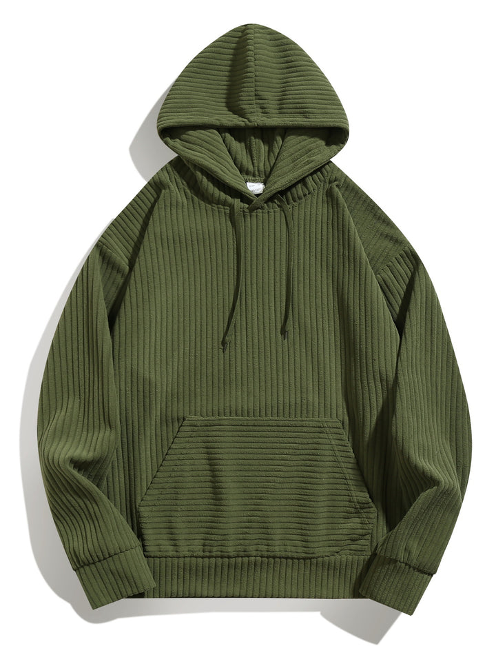 Herren Kapuzenpullover mit strukturiertem Rippstoff Aliams