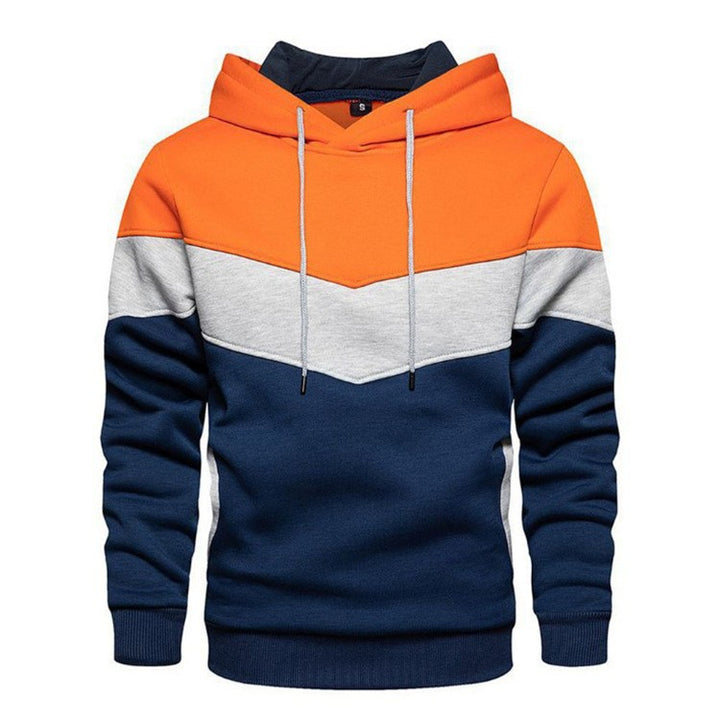 Herren Sport Hoodie mit geometrischem Farbdesign Aliams