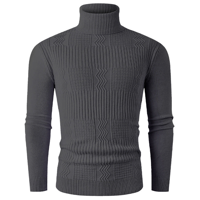 Herren eleganter Rollkragenpullover mit strukturiertem Design Aliams
