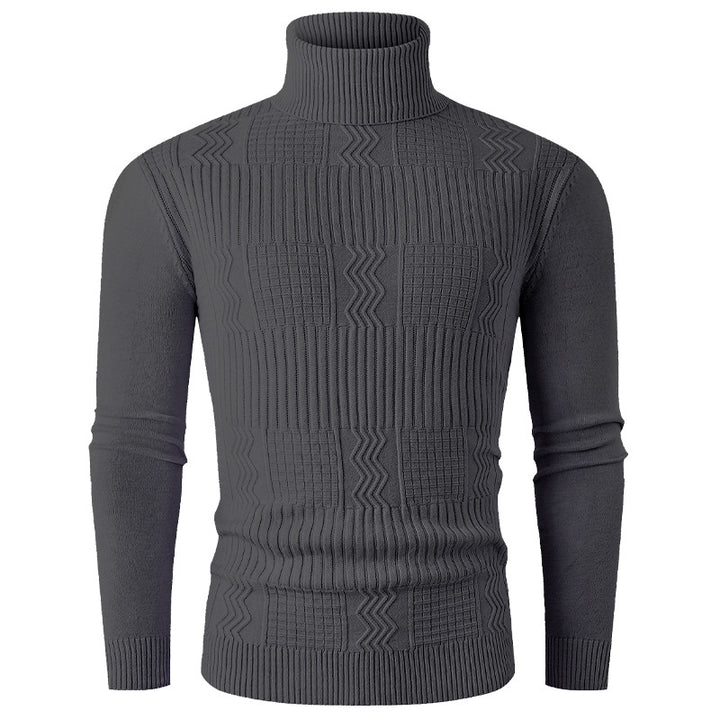 Herren eleganter Rollkragenpullover mit strukturiertem Design Aliams