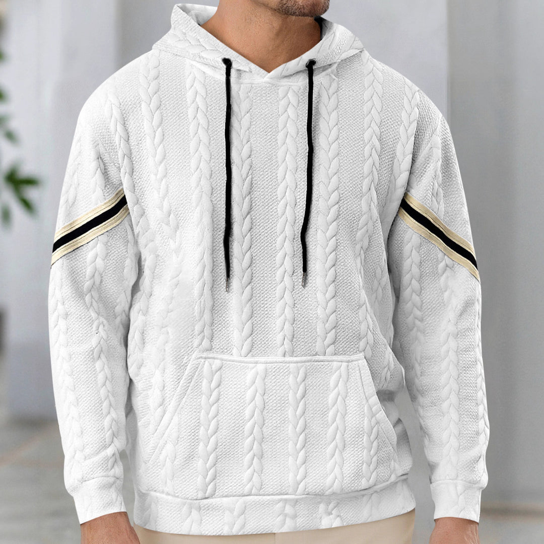 Herren Kapuzenpullover mit strukturiertem Design und kontrastierenden Akzenten Aliams