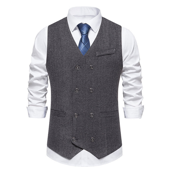 Herren Weste mit Hahnentrittmuster Aliams