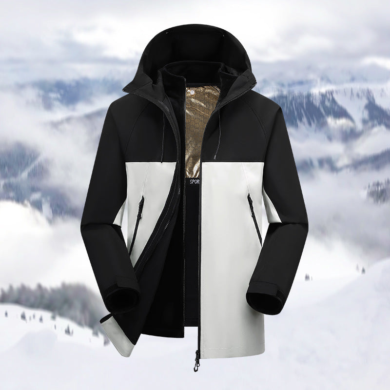 Herren Outdoor-Jacke mit winddichter und wasserabweisender Beschichtung Aliams