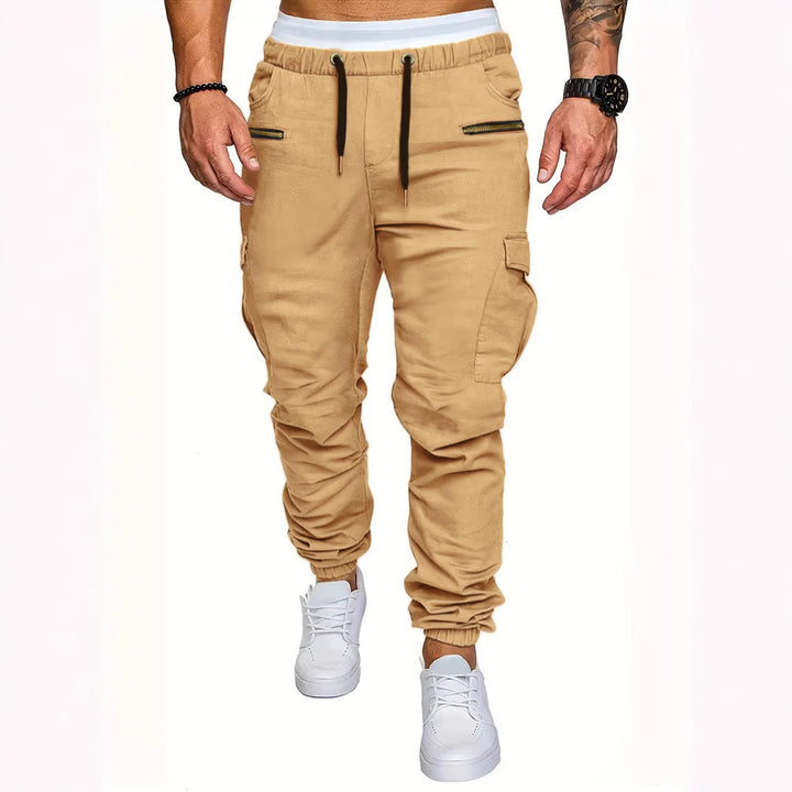 Herren Cargo-Jogginghose mit elastischem Bund und praktischen Reißverschlusstaschen Aliams