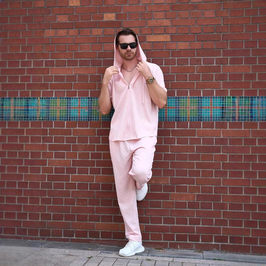 Herren Sportliches Kapuzen-Set mit atmungsaktivem Material und elastischem Bund Aliams