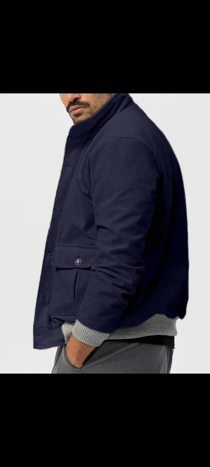 Herren Cordjacke mit lässigem Schnitt und praktischen Taschen Aliams