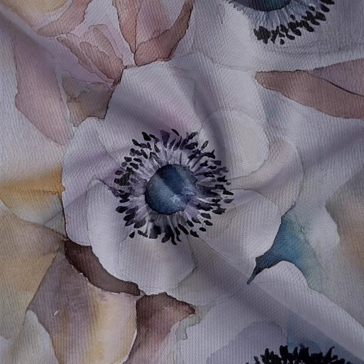 Herren Kurzarm Poloshirt mit floralem Aquarellmuster Aliams