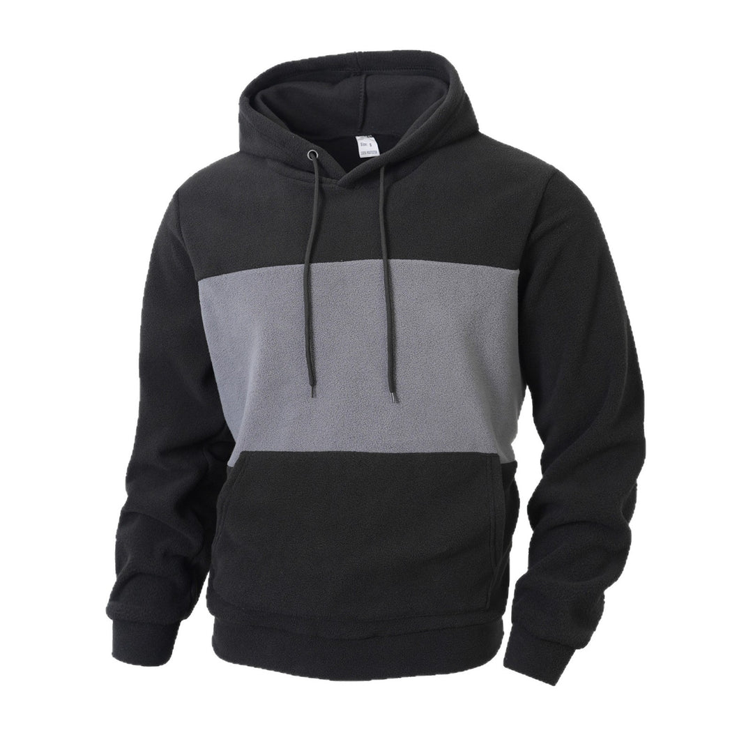 Herren Fleece-Hoodie mit modischem Farbblock-Design und praktischen Seitentaschen Aliams