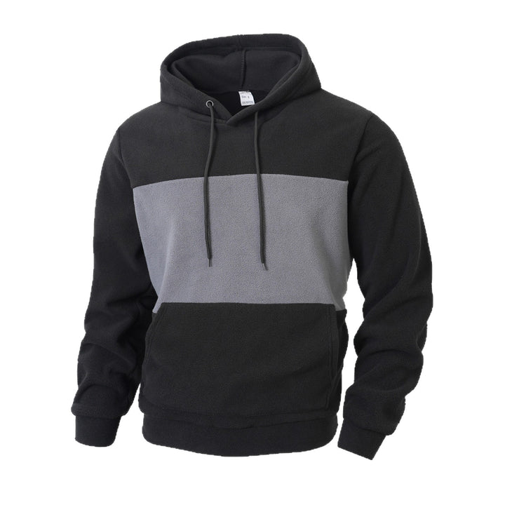 Herren Fleece-Hoodie mit modischem Farbblock-Design und praktischen Seitentaschen Aliams