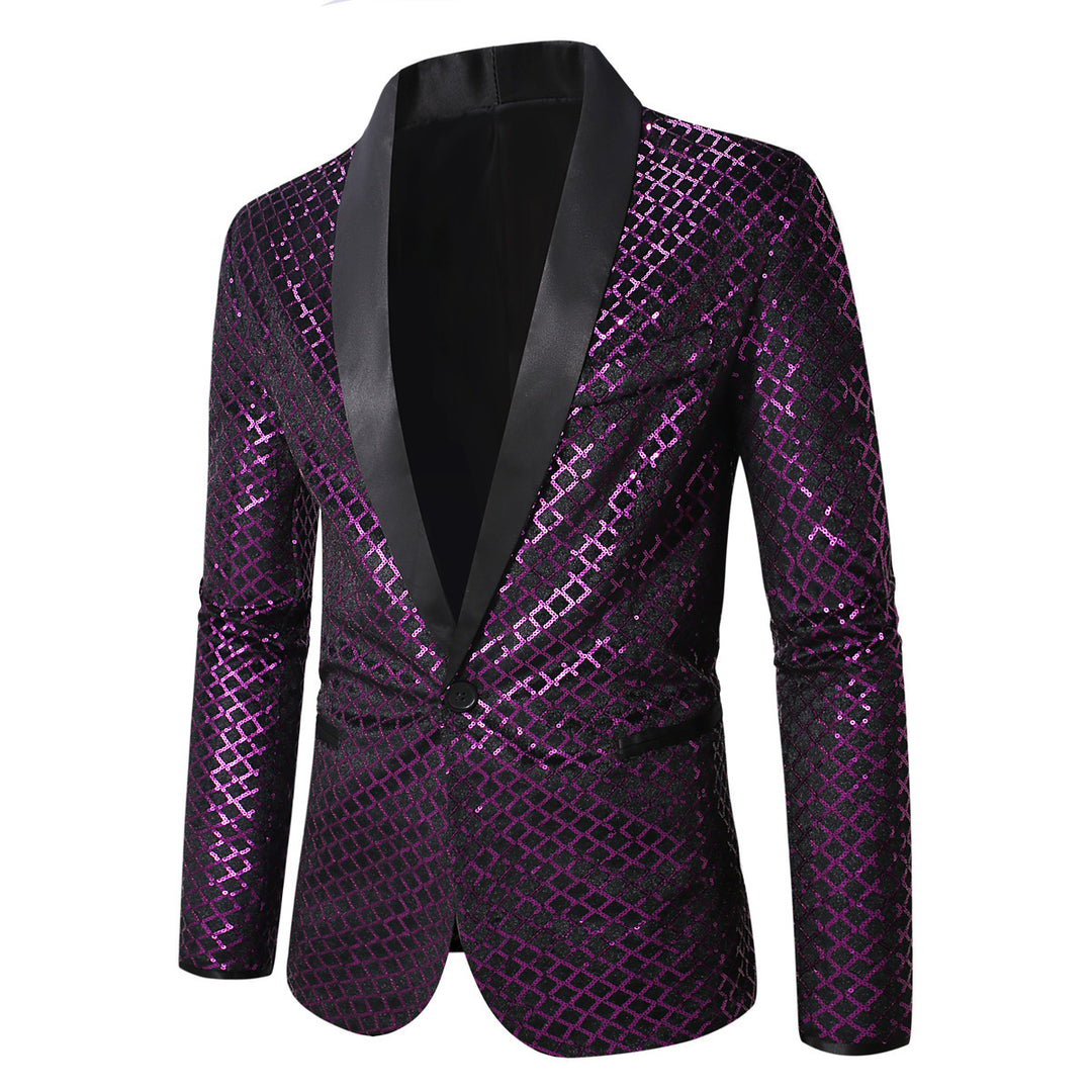 Herren schimmernder Pailletten Blazer mit modernem Design Aliams