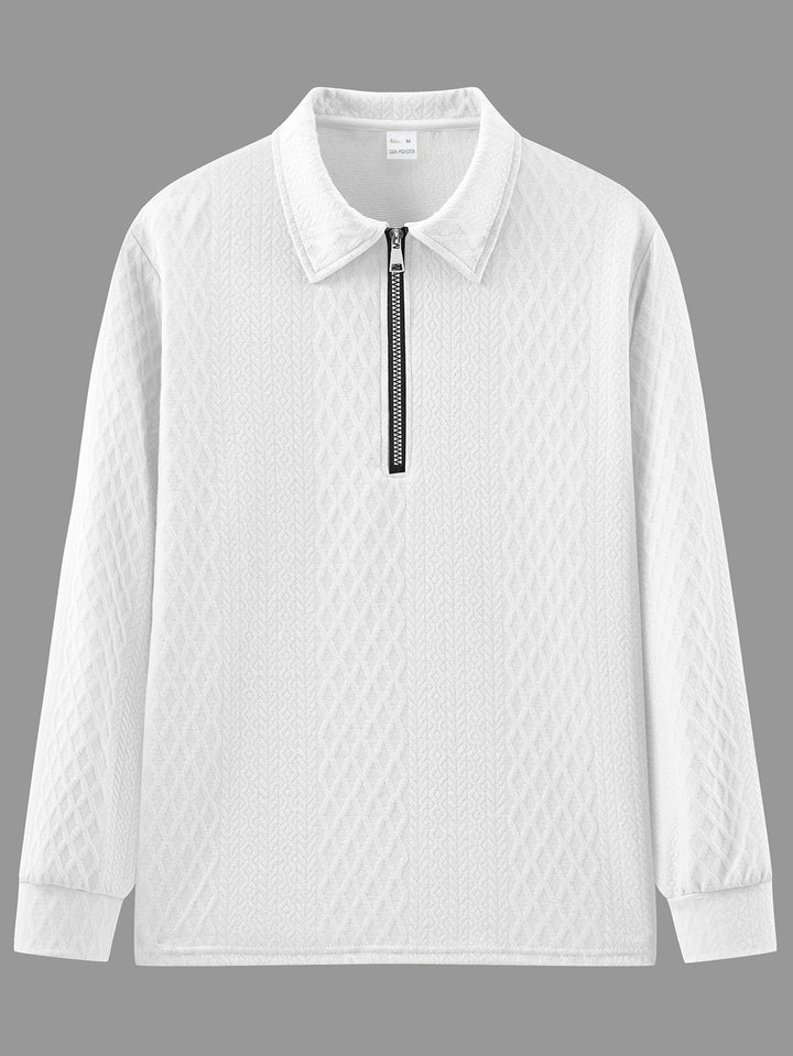 Herren Sweatshirt mit modischem Stehkragen und strukturiertem Design Aliams