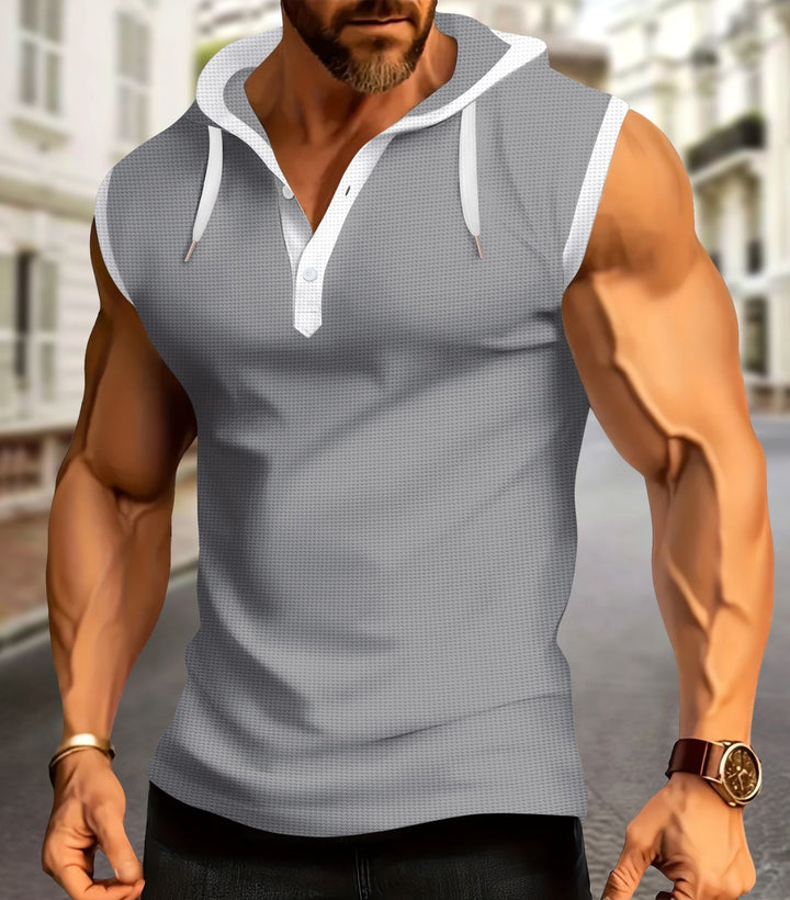 Männer Kurzarm Kapuzen Performance Polo Shirt Aliams