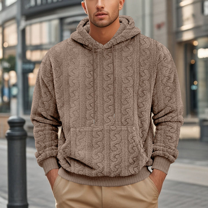Herren Kapuzensweatshirt aus kuscheligem Material mit detaillierter Struktur Aliams