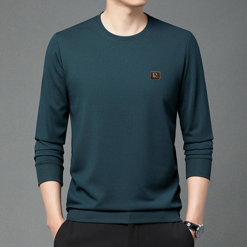 Herren hochwertiger Rundhals-Pullover mit strukturiertem Gewebe und modischem Design Aliams