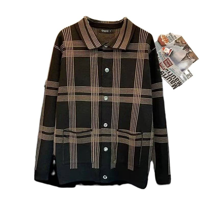 Damen Karierte Hemdjacke mit praktischen Taschen und eleganter Knopfleiste Aliams