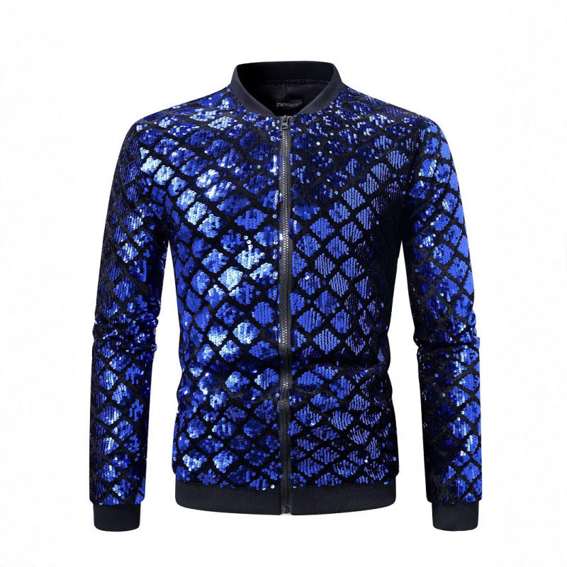 Herren Funkelnde Paillettenjacke Aliams