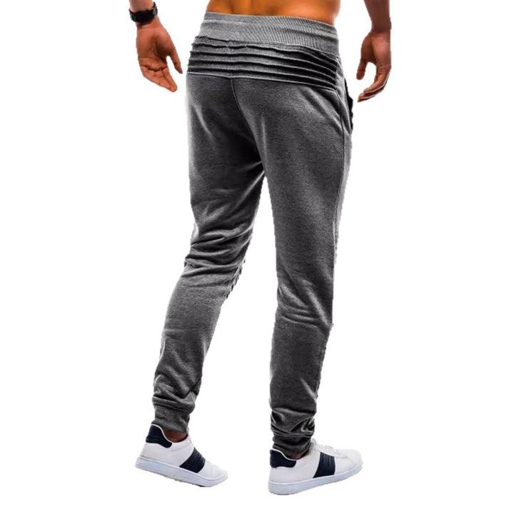 Herren Jogginghose mit modischem Rippdesign und elastischem Bund Aliams