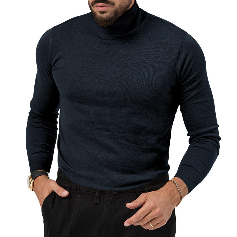 Herren Eleganter Rollkragenpullover aus weichem Strickstoff Aliams