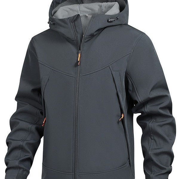 Herren Funktionsjacke mit verstellbarem Kapuzenkragen und atmungsaktivem Gewebe Aliams