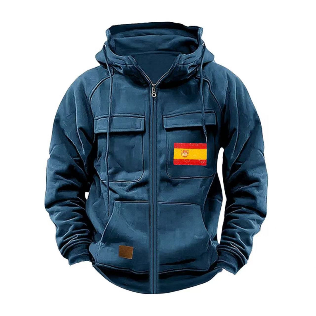 Herren funktionale Jacke mit mehreren Taschen Aliams
