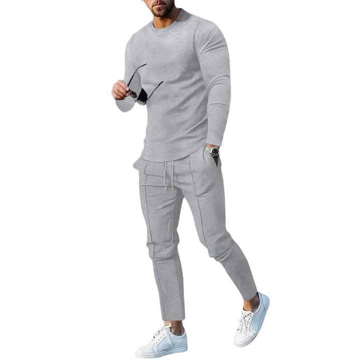 Herren bequemes Longsleeve- und Jogginganzug-Set Aliams