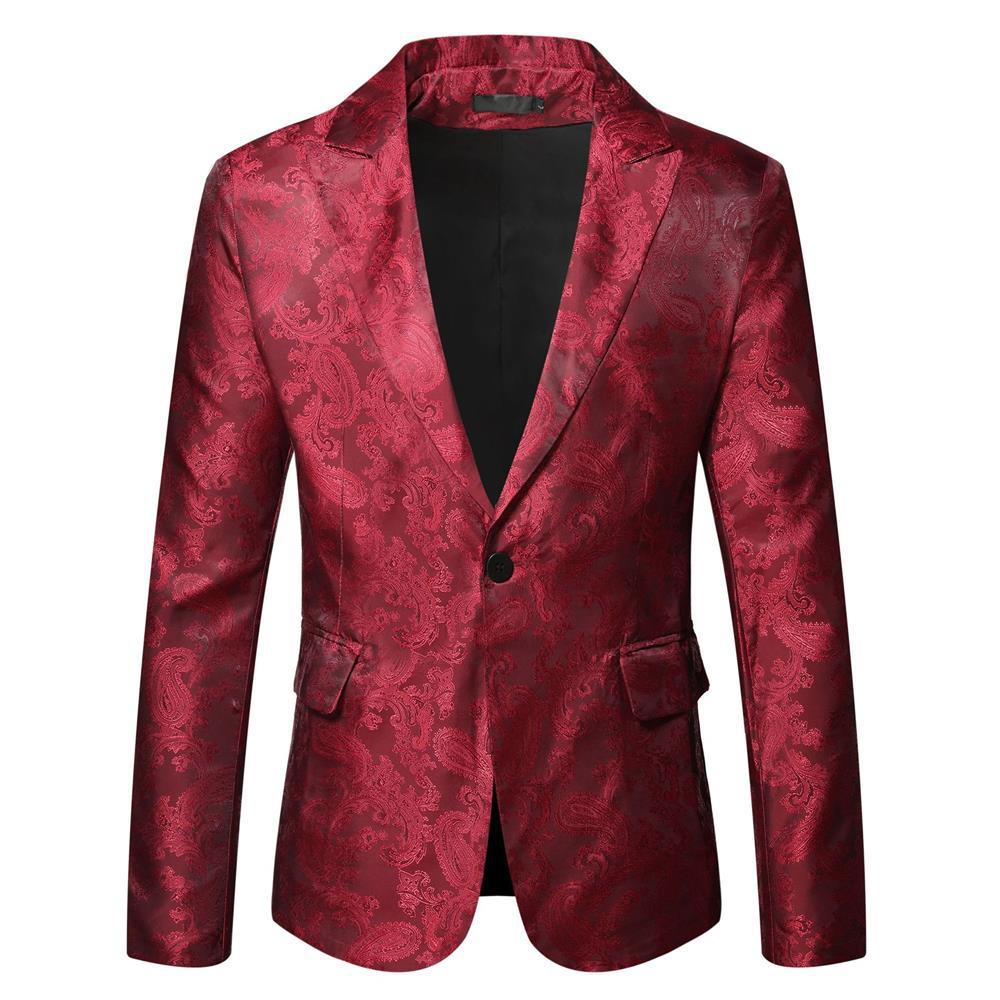 Herren eleganter Blazer mit Paisleymuster Aliams
