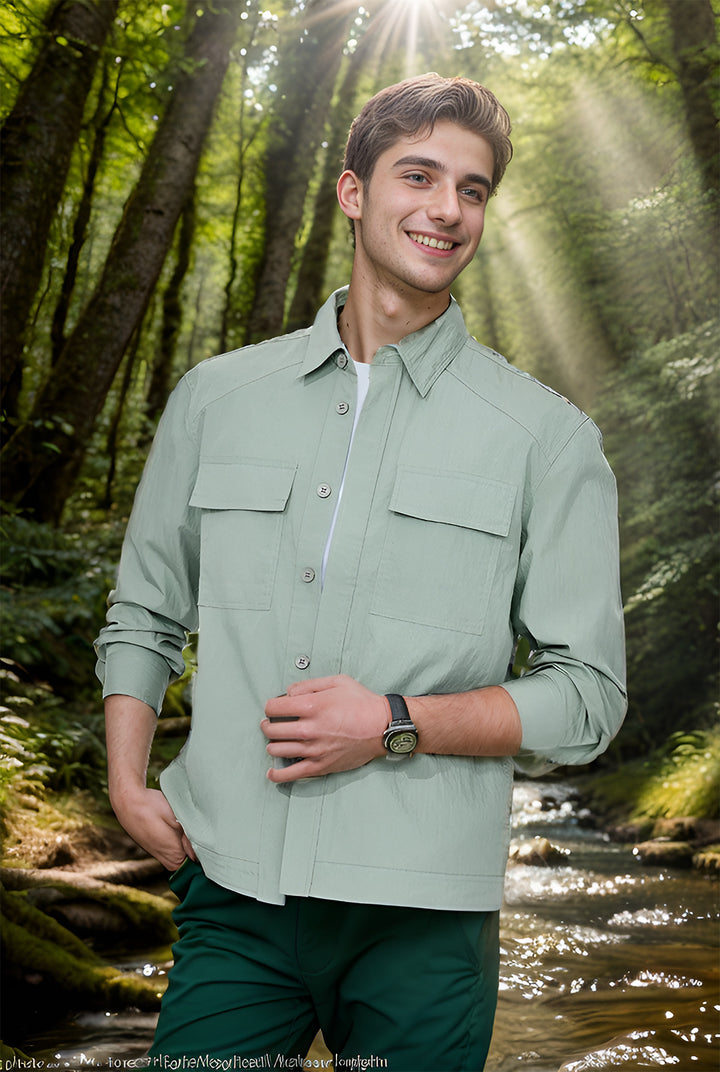 Herren praktische Freizeitjacke mit Brusttaschen und modernem Schnitt Aliams