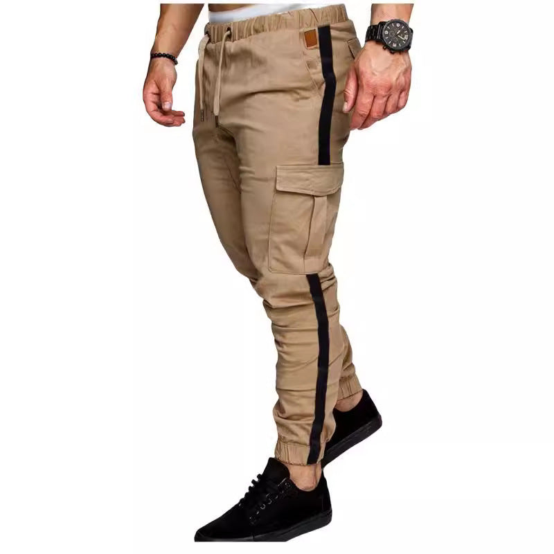Herren Cargo-Hose mit elastischem Bund und vielseitigen Seitentaschen Aliams
