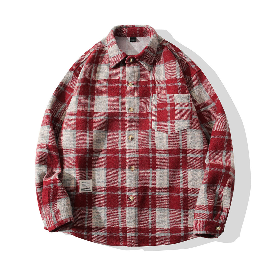 Herren gemütliches Flanellhemd mit Karomuster Aliams