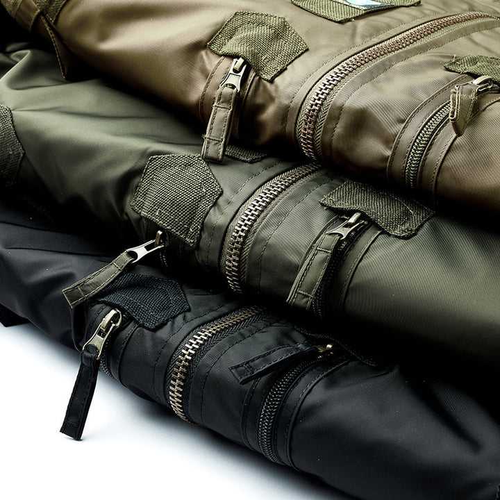 Herren stylische Bomberjacke mit vielseitigen Taschen Aliams