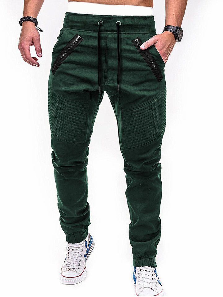 Herren Freizeit Jogginghose mit kontrastierenden Reißverschlusstaschen und elastischem Bund Aliams