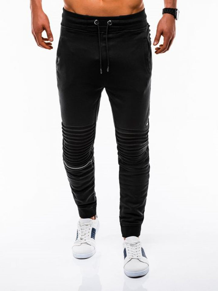 Herren Jogginghose mit modischem Rippdesign und elastischem Bund Aliams