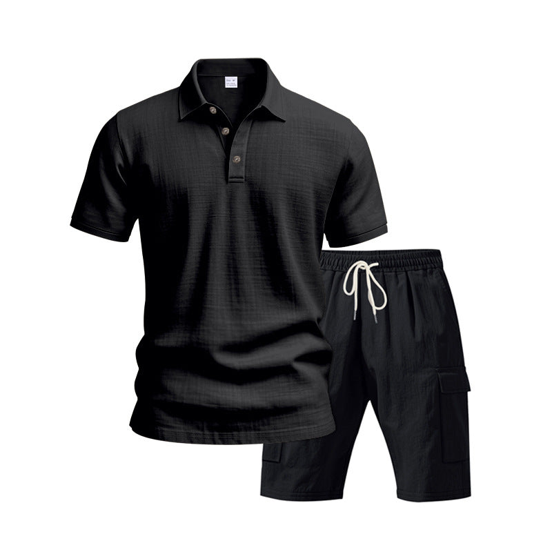 Herren Freizeit-Set mit atmungsaktivem Polo-Shirt und komfortablen Shorts Aliams