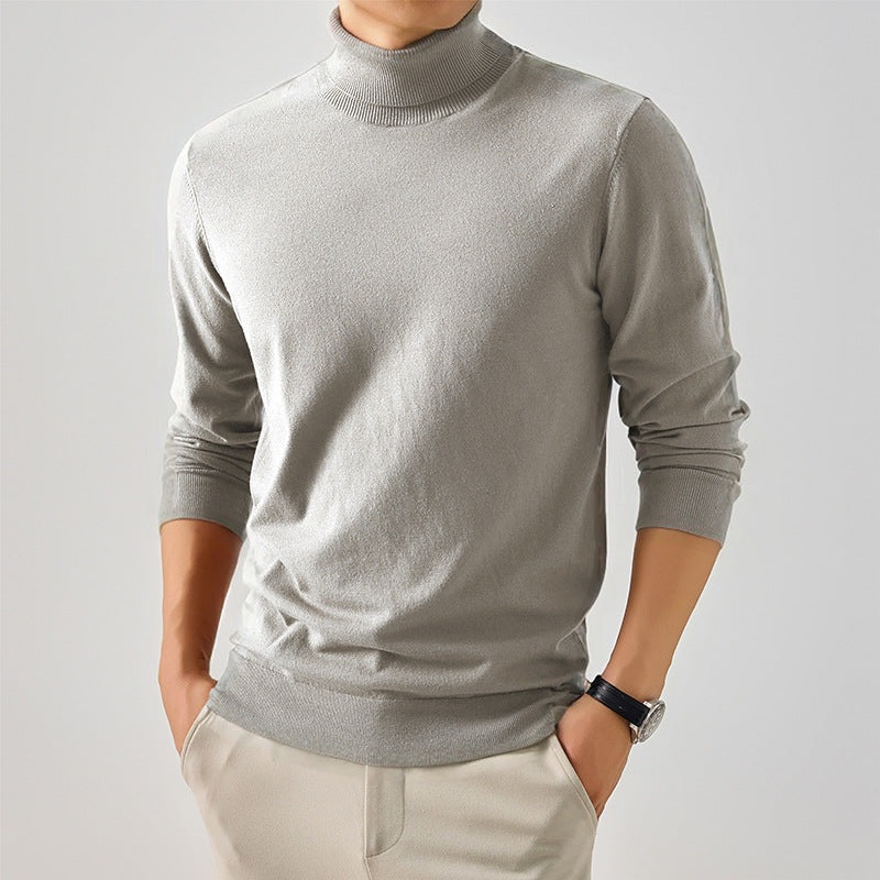 Herren Eleganter Rollkragenpullover aus feiner Wolle Aliams